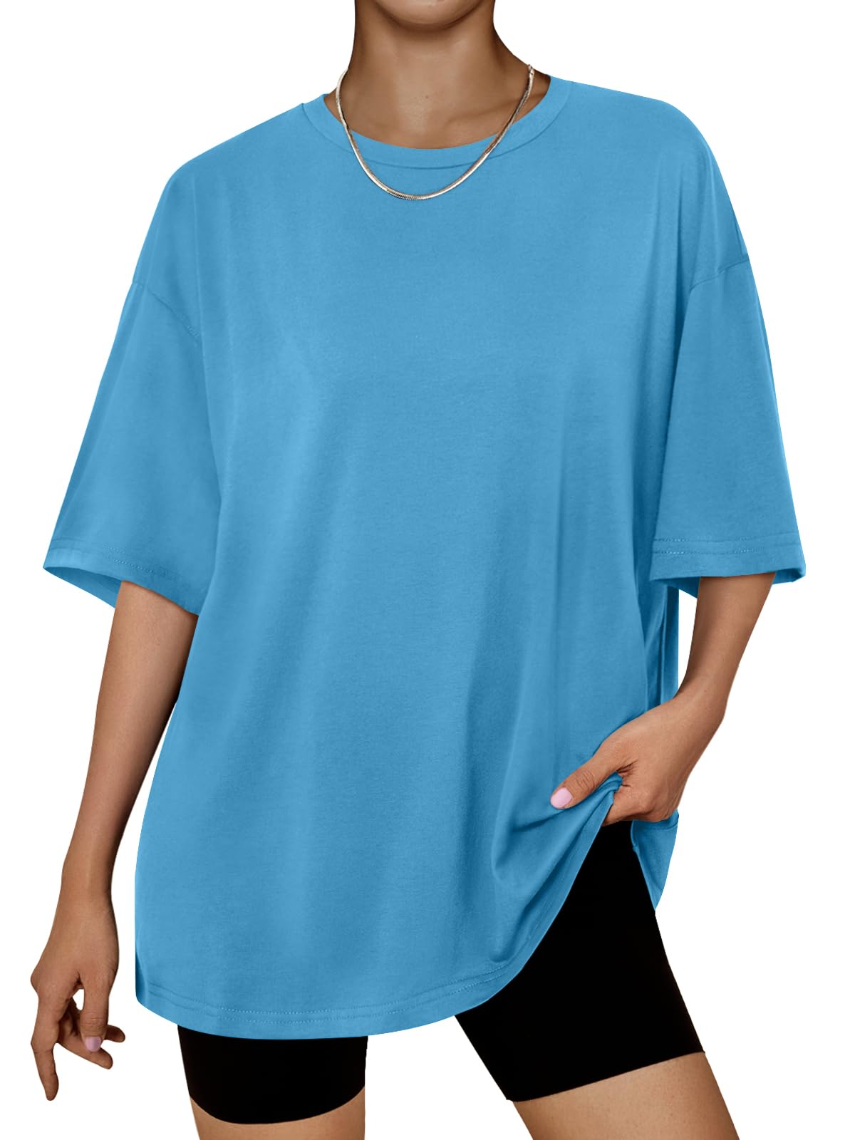 Trendy Queen Womens Oversized Summer T Shirts Plus Size Batwing Cute Casual Tops Short Sleeves Fashion Workout Clothes